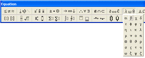 How to write an equation on word