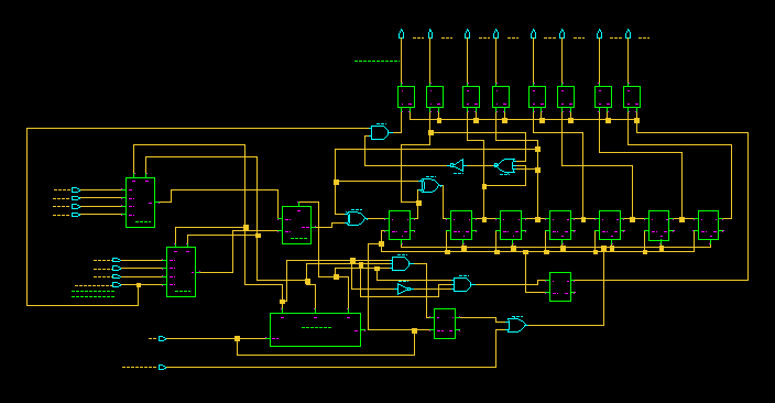 CRC CODEC circuit diagram of 8 to 1 multiplexer 